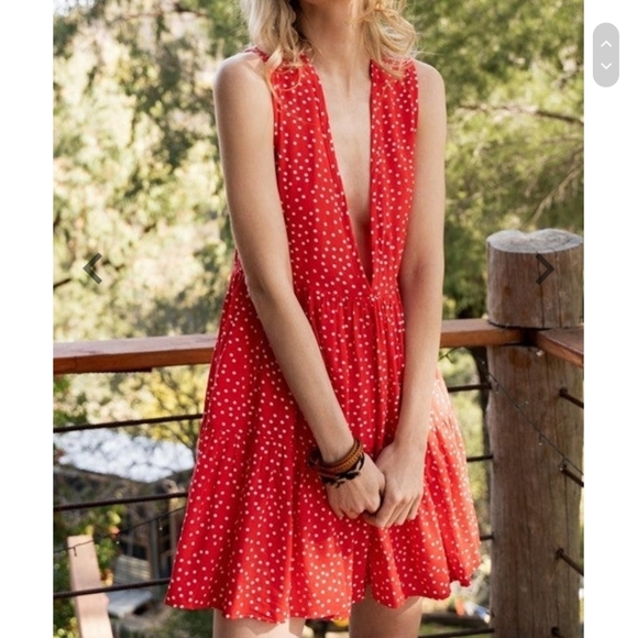 POL Dresses & Skirts - Red Polka Dot Dress